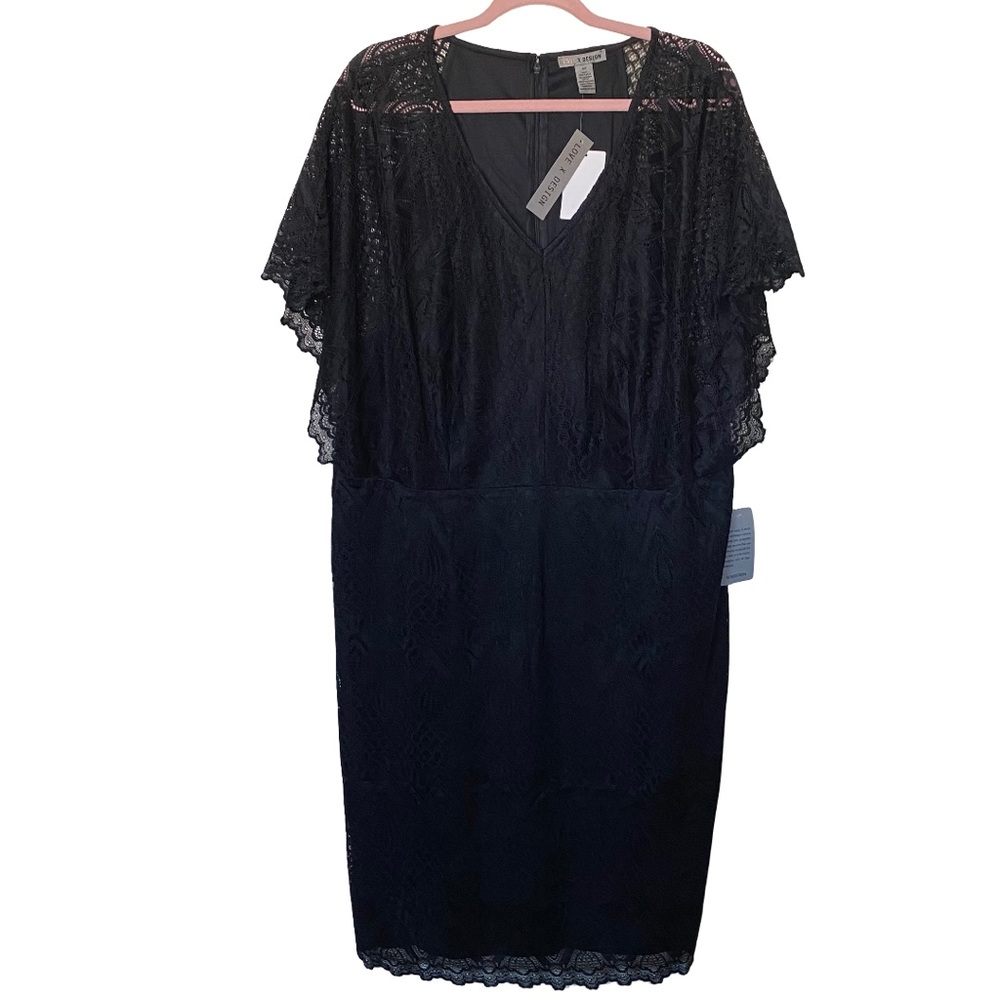 #LD115 - Love by Design - NWT Elegant Black Lace Dress -Sz 4x